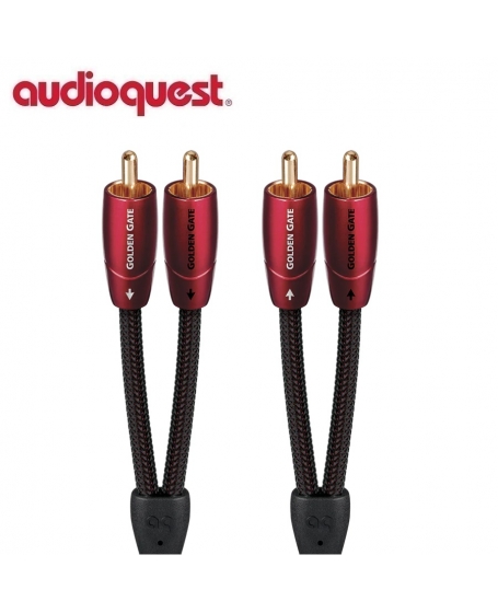 Audioquest Golden Gate RCA to RCA Interconnects (1.0/ 1.5/ 2.0/ 3.0m)