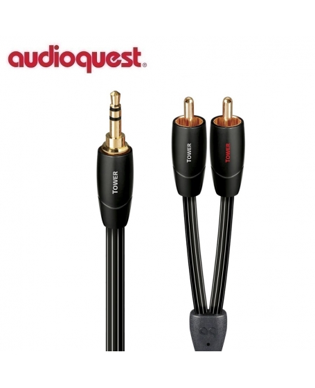 Audioquest Tower 3.5mm to RCA Interconnects Cable 1.5Meter