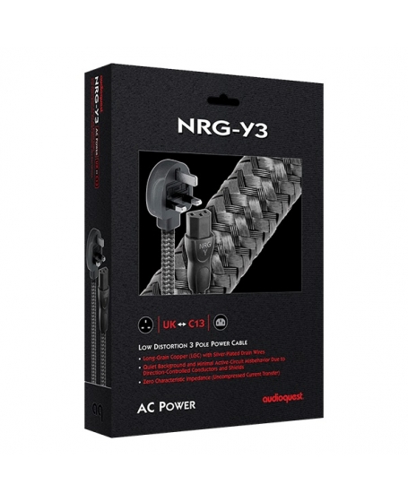 AudioQuest NRG-Y3 UK to C13 Power Cable (2.0/ 3.0m)