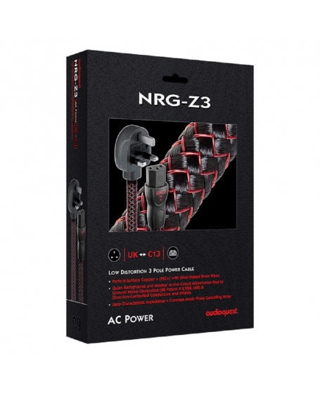 Audioquest NRG-Z3 UK to C13 Power Cable (2.0/ 3.0m)