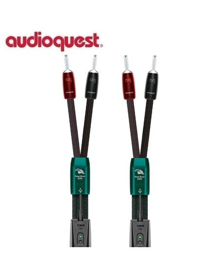 Audioquest Robin Hood Zero 3m x 2 Banana to Banana Speaker Cable Made In USA