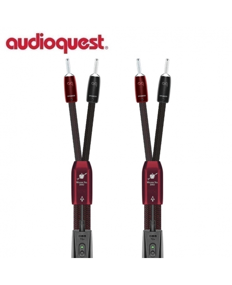 Audioquest William Tell Zero 3m x 2 Banana to Banana Speaker Cable Made In USA