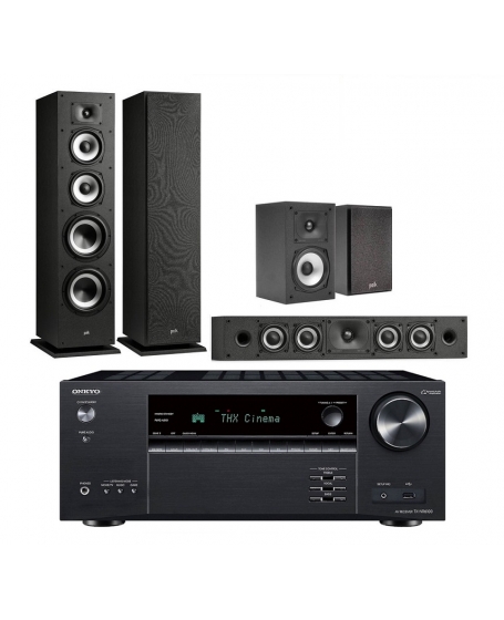 Onkyo TX-NR6100 + Polk Audio Monitor XT70+XT35+XT15 5.0 Home Theatre Package