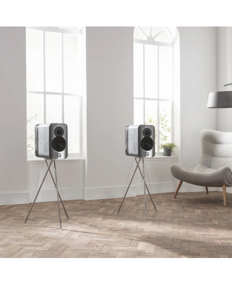 Q Acoustics Concept 300 Bookshelf Speakers With Stands