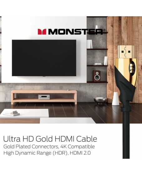 Monster Essential Gold Plated UHD 4K HDMI 2.0 Cable 3meter