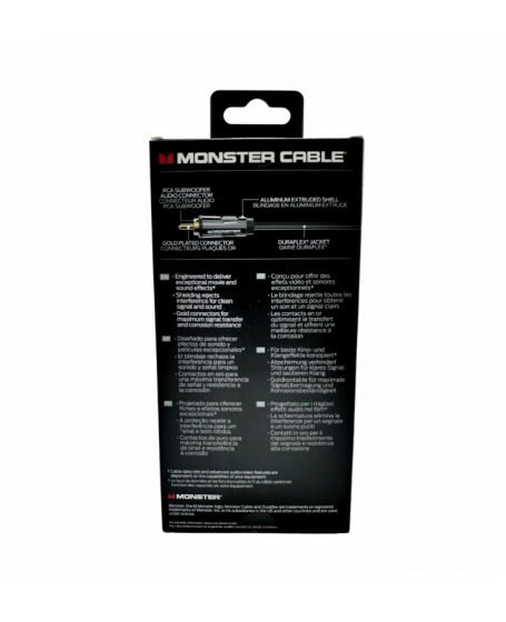 Monster Essentials RCA2 Subwoofer Cable 5Meter