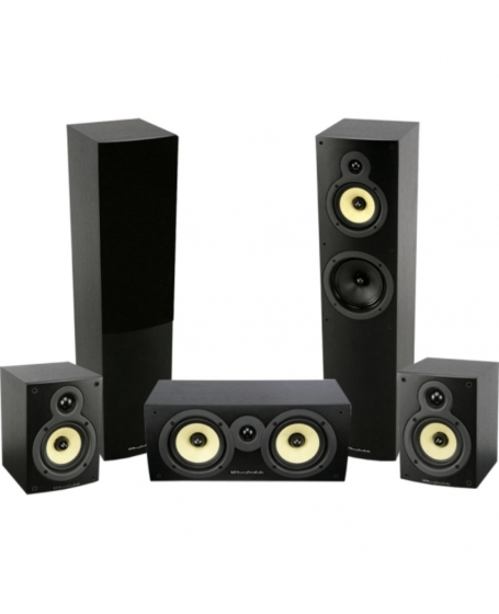 Denon AVR-X550BT + Wharfedale Crystal 4 + Wharfedale WH-S8E 5.1 Home Theatre Package