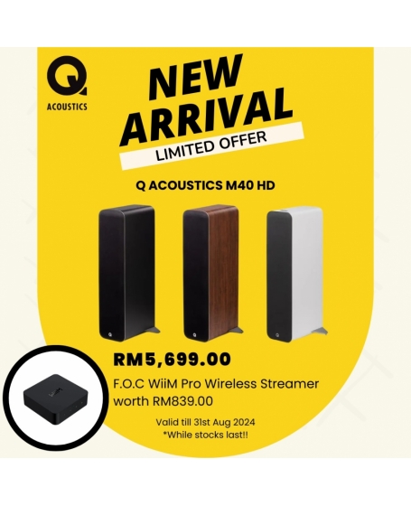 Q Acoustics M40 HD Powered Floorstanding Speakers