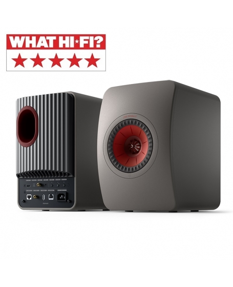 KEF LS50 Wireless II Powered Bookshelf Speaker + S2 Stand Bundle