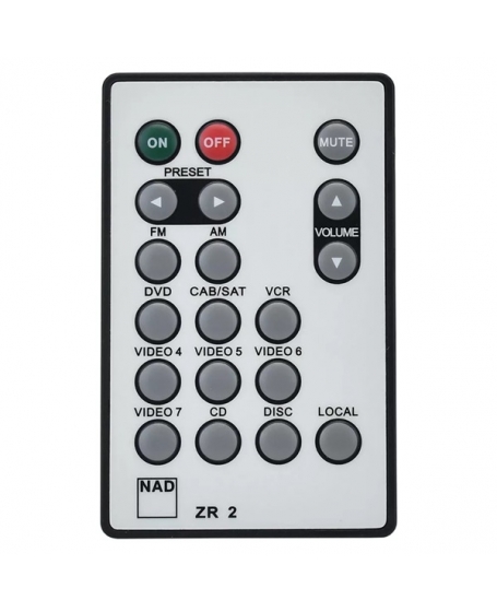 NAD ZR2 AV Receiver Remote Control ( Compatible )