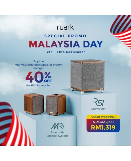 Ruark Audio MR1 Mk2 Bluetooth Speaker System + RS1 Subwoofer