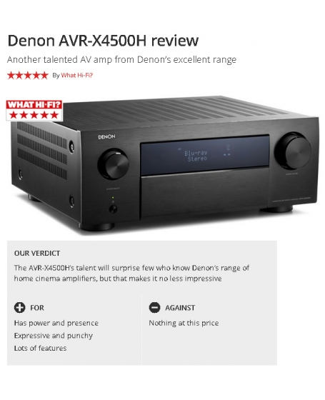 (Z) Denon AVR-X4500H 9.2Ch Atmos Network Av Receiver (PL) - Sold Out 14/03/25