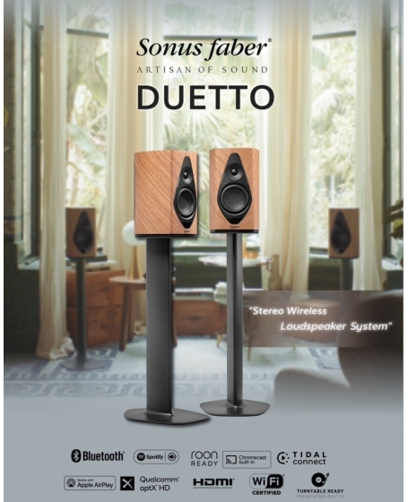 Sonus Faber Duetto Wireless Bookshelf Speaker (DU)